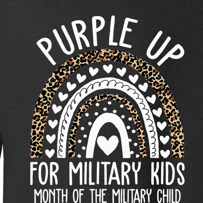 Purple Up For Military Children Tree Month Of Military Child Toddler Sweatshirt