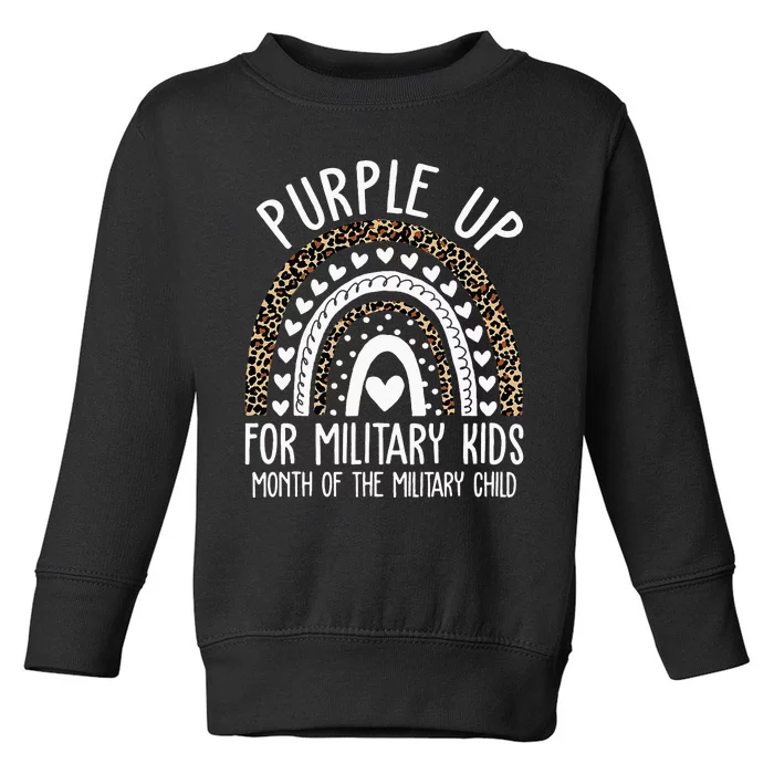 Purple Up For Military Children Tree Month Of Military Child Toddler Sweatshirt