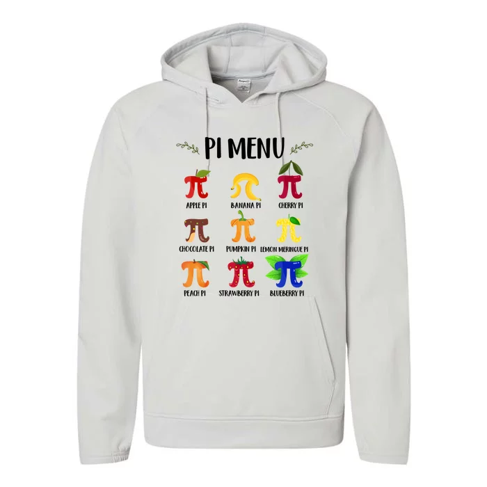 Pi U Funny Pi Day Math Teacher Cute Gift Performance Fleece Hoodie