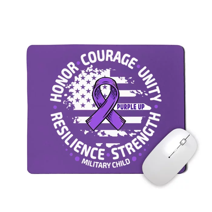 Purple Up For Military Us Flag Cool Military Child Month Mousepad