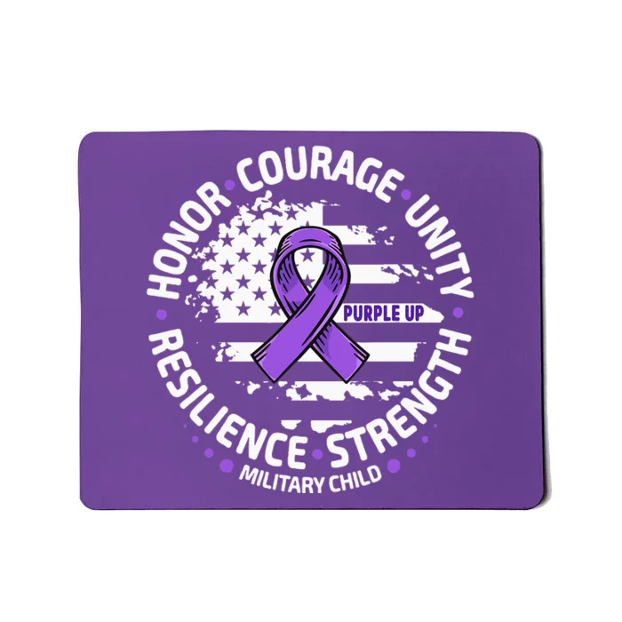 Purple Up For Military Us Flag Cool Military Child Month Mousepad