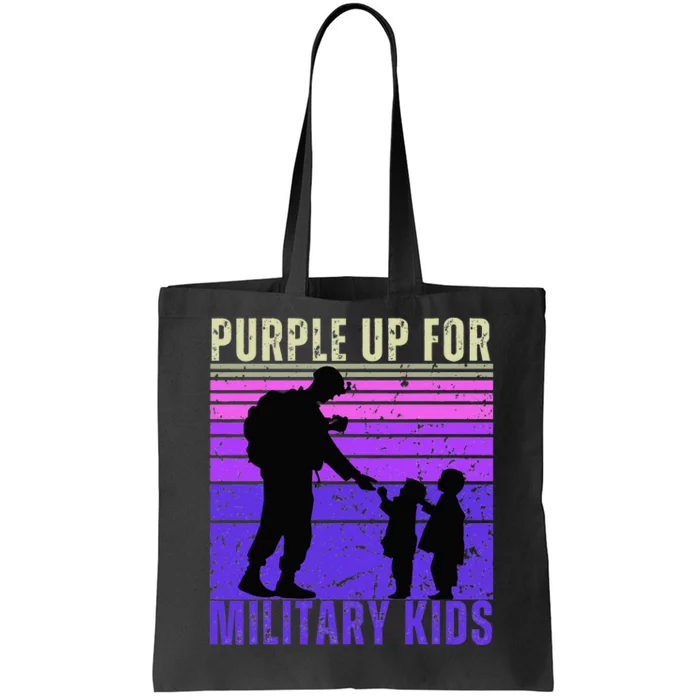 Purple Up For Military Month of the Military Child Tote Bag