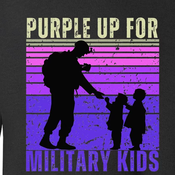 Purple Up For Military Month of the Military Child Toddler Sweatshirt