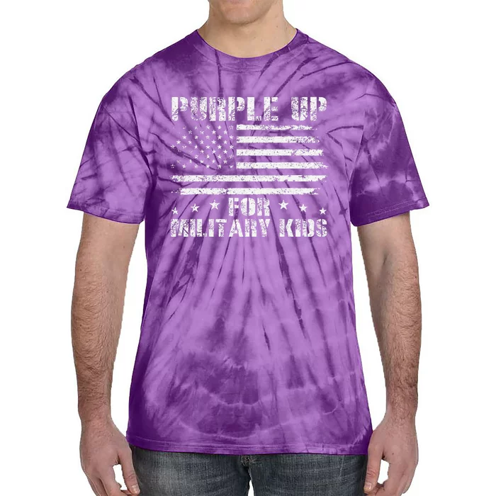 Purple Up For Military Day Proud Military Children 2024 Tie-Dye T-Shirt