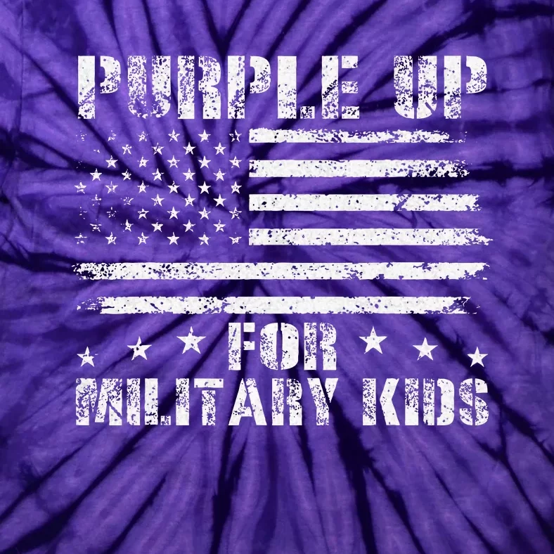 Purple Up For Military Day Proud Military Children 2024 Tie-Dye T-Shirt