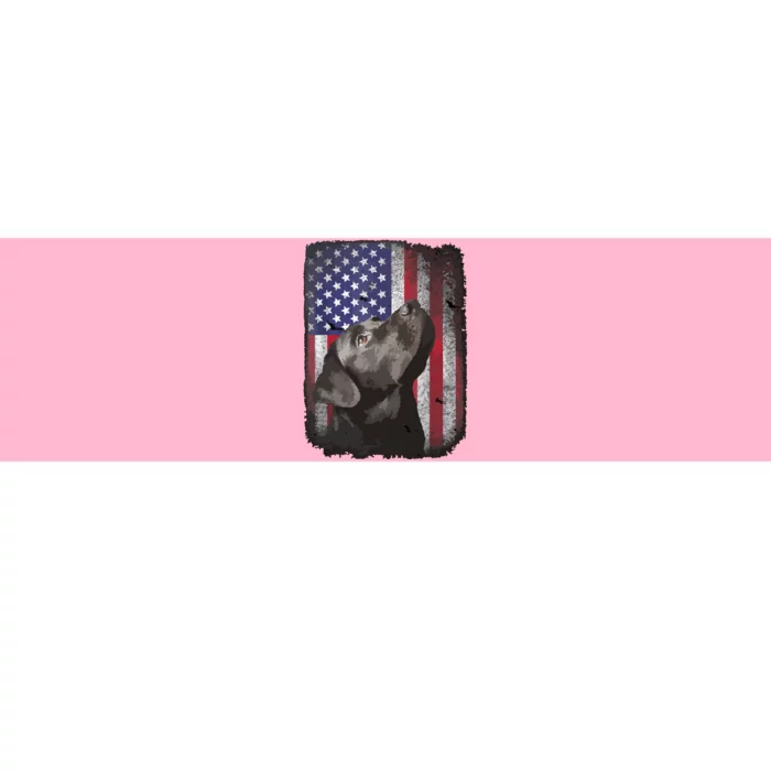 Patriotic USA Flag Black Labrador For Lab Owners Bumper Sticker