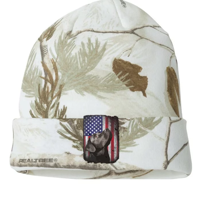 Patriotic USA Flag Black Labrador For Lab Owners Kati - 12in Camo Beanie