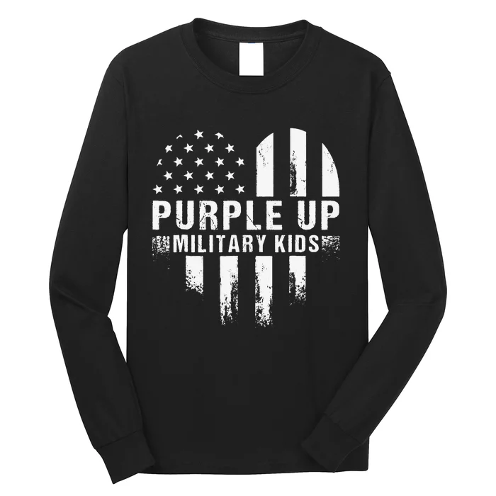 Purple Up For Military Month Of The Military Child Long Sleeve Shirt