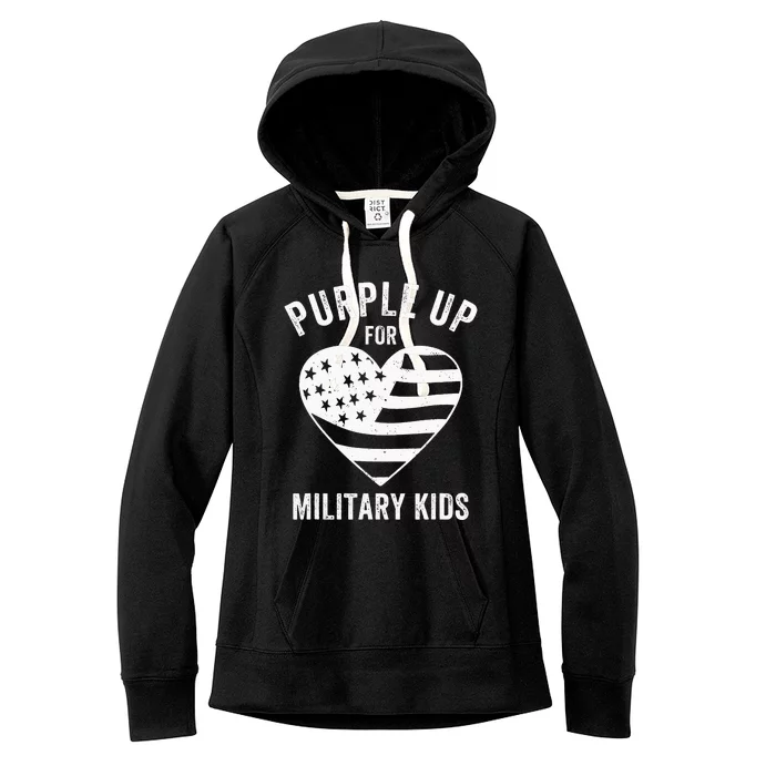 Purple Up For Military Child Month Women's Fleece Hoodie