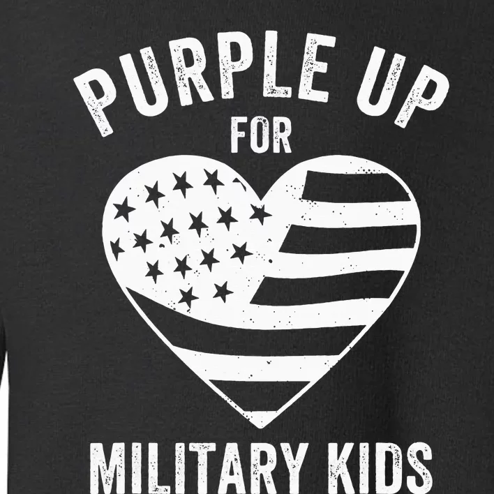 Purple Up For Military Child Month Toddler Sweatshirt