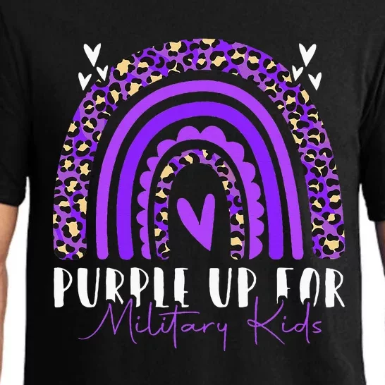 Purple Up For Military Military Child Month Rainbow Pajama Set