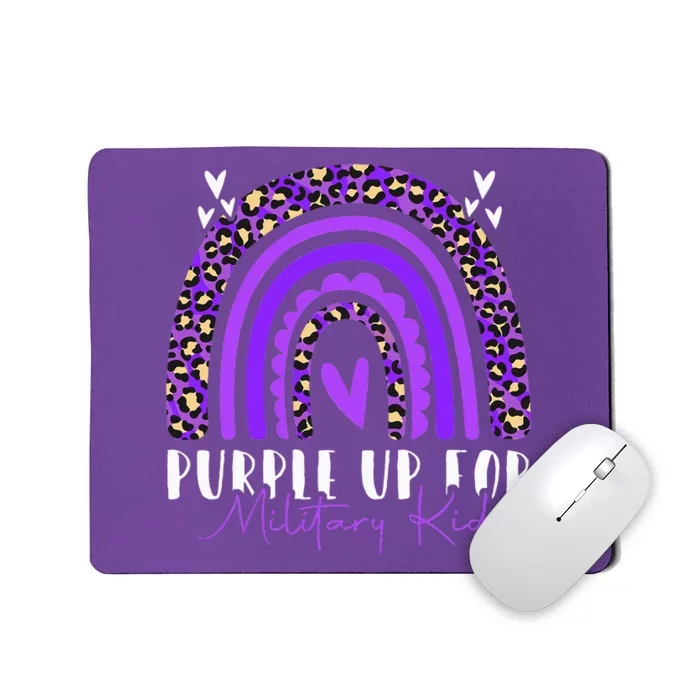 Purple Up For Military Military Child Month Rainbow Mousepad