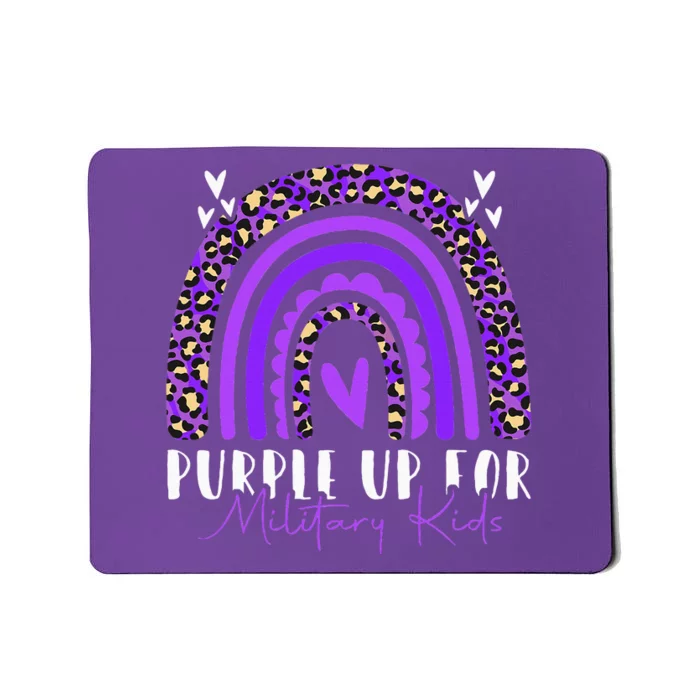 Purple Up For Military Military Child Month Rainbow Mousepad