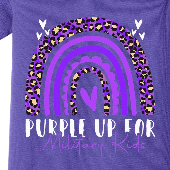 Purple Up For Military Military Child Month Rainbow Baby Bodysuit