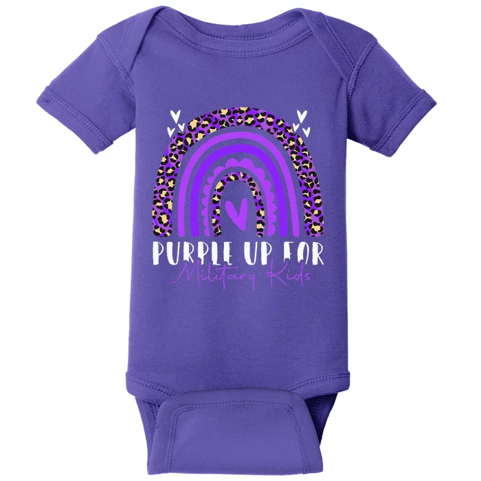 Purple Up For Military Military Child Month Rainbow Baby Bodysuit