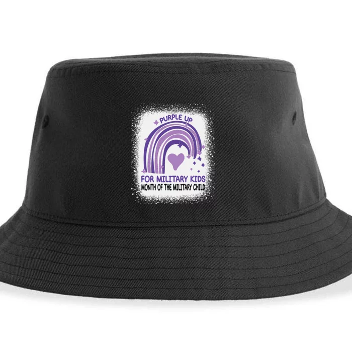 Purple Up For Military Month Of The Military Child Sustainable Bucket Hat