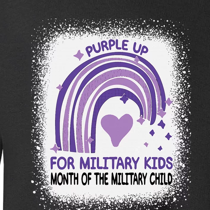 Purple Up For Military Month Of The Military Child Toddler Sweatshirt