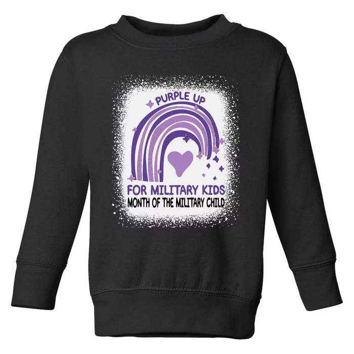 Purple Up For Military Month Of The Military Child Toddler Sweatshirt