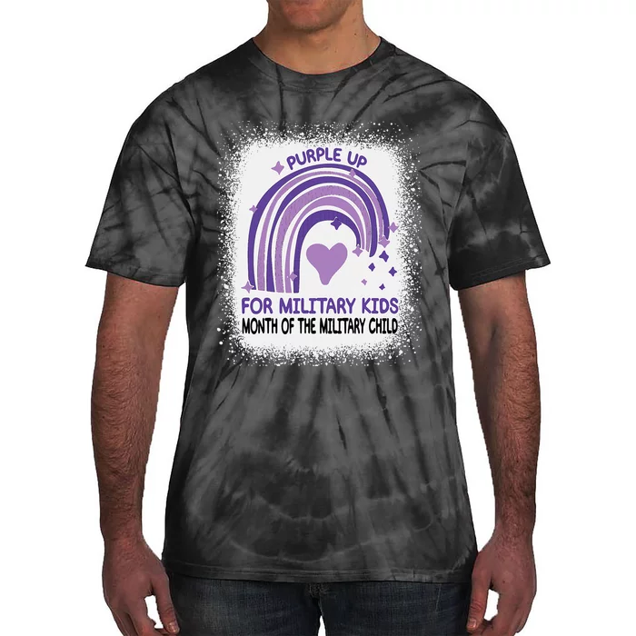 Purple Up For Military Month Of The Military Child Tie-Dye T-Shirt