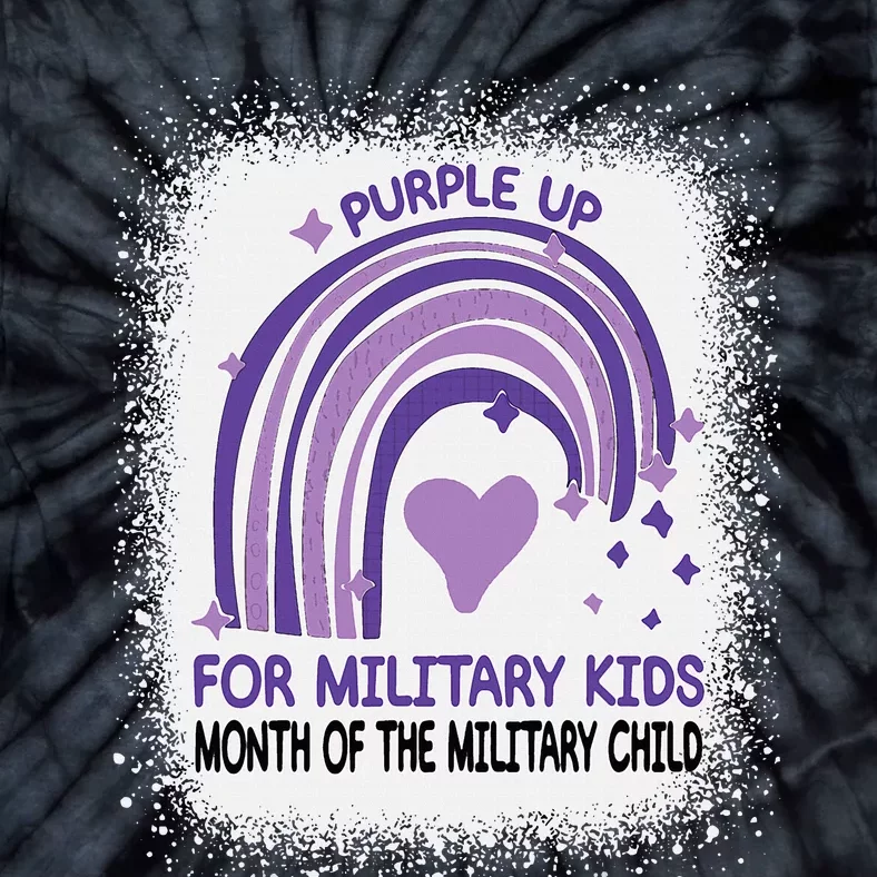 Purple Up For Military Month Of The Military Child Tie-Dye T-Shirt