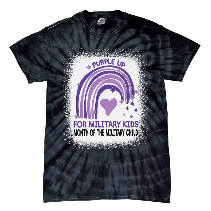 Purple Up For Military Month Of The Military Child Tie-Dye T-Shirt