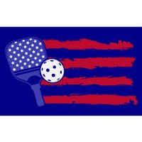 Pickleball Us Flag American Patriotic Pickleball 4th Of July Funny Gift Bumper Sticker