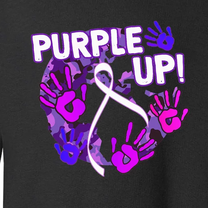 Purple Up For Military Month Of The Military Child Toddler Sweatshirt