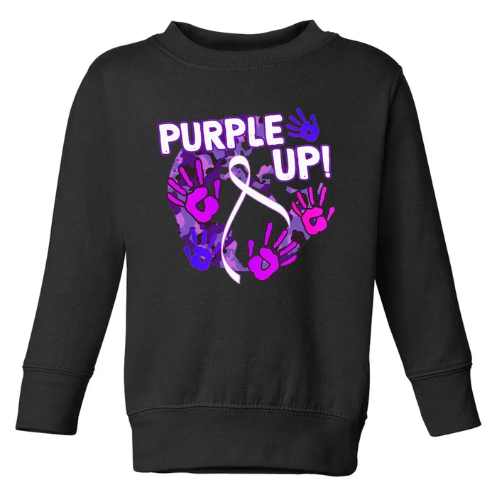 Purple Up For Military Month Of The Military Child Toddler Sweatshirt