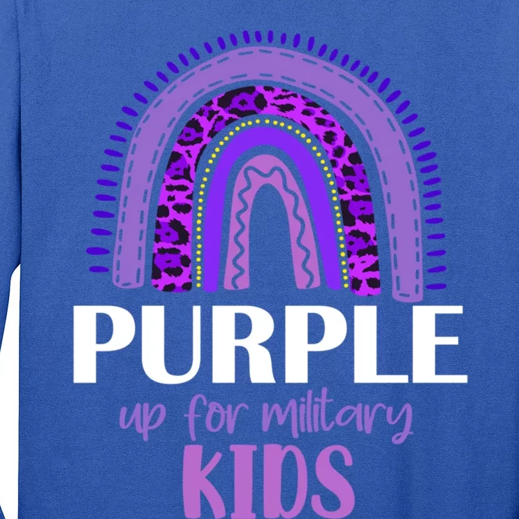 Purple Up For Military Gift Military Month Rainbow Gift Long Sleeve Shirt