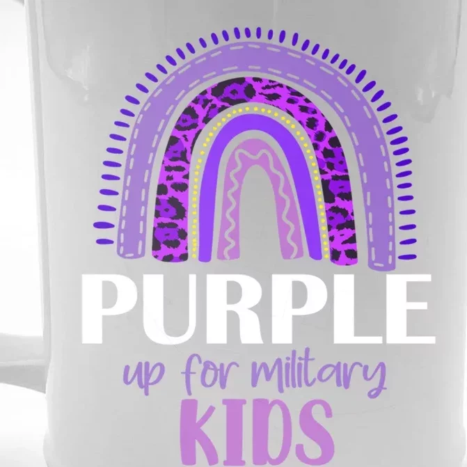 Purple Up For Military Gift Military Month Rainbow Gift Front & Back Beer Stein