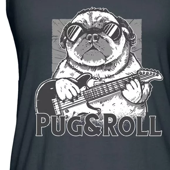 Pug And Roll Ladies Essential Flowy Tank