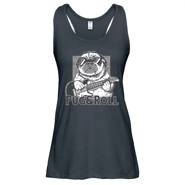 Pug And Roll Ladies Essential Flowy Tank