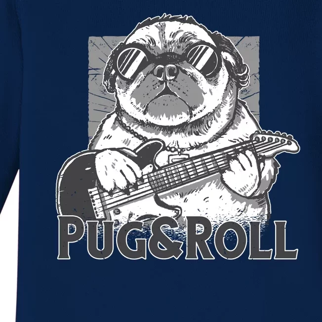 Pug And Roll Baby Long Sleeve Bodysuit