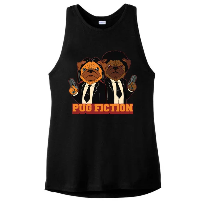 Pug Fiction Ladies Tri-Blend Wicking Tank