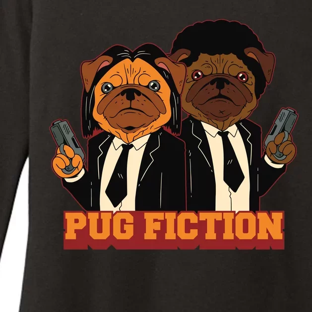 Pug Fiction Womens CVC Long Sleeve Shirt