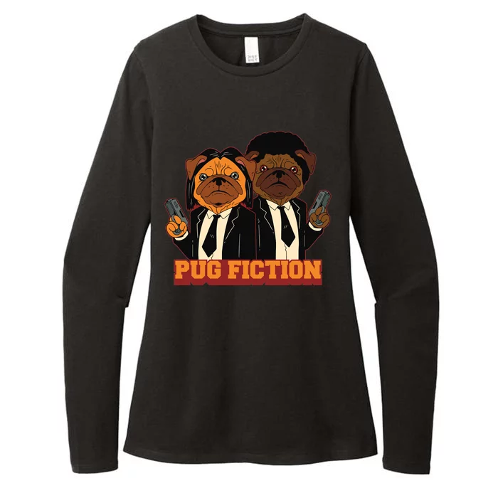 Pug Fiction Womens CVC Long Sleeve Shirt