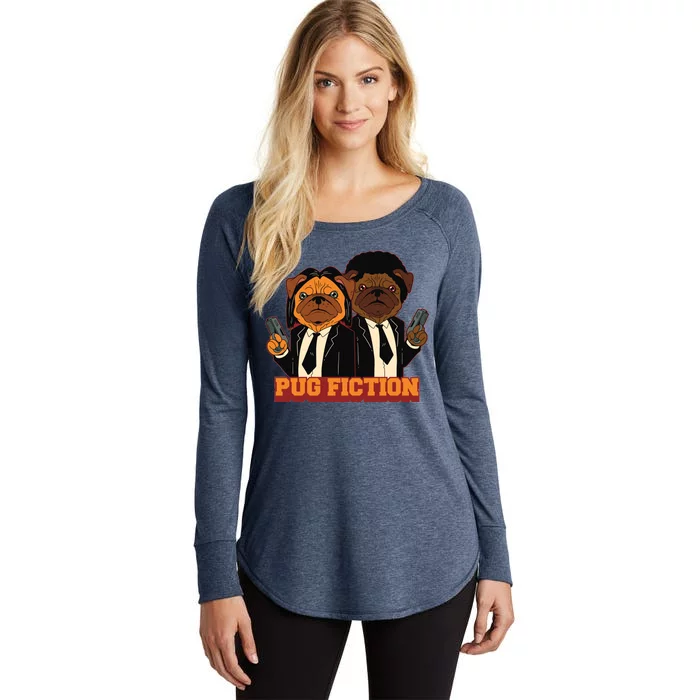 Pug Fiction Women's Perfect Tri Tunic Long Sleeve Shirt