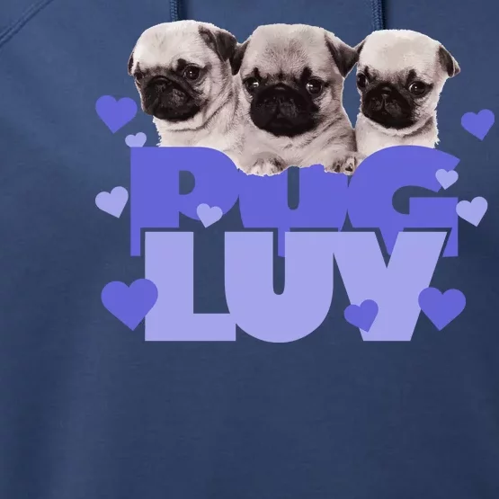 Pug Luv Performance Fleece Hoodie