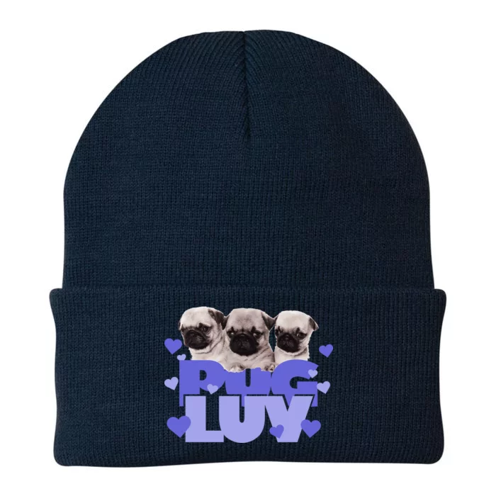 Pug Luv Knit Cap Winter Beanie