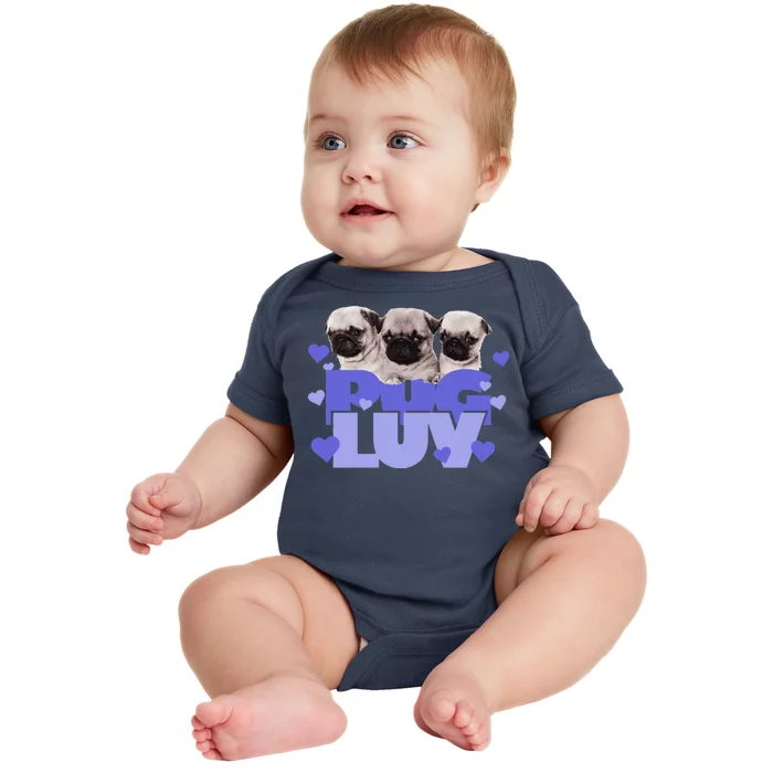 Pug Luv Baby Bodysuit