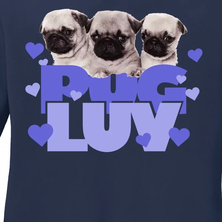 Pug Luv Ladies Long Sleeve Shirt