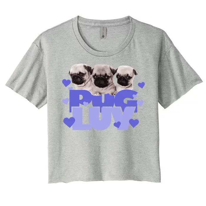 Pug Luv Women's Crop Top Tee