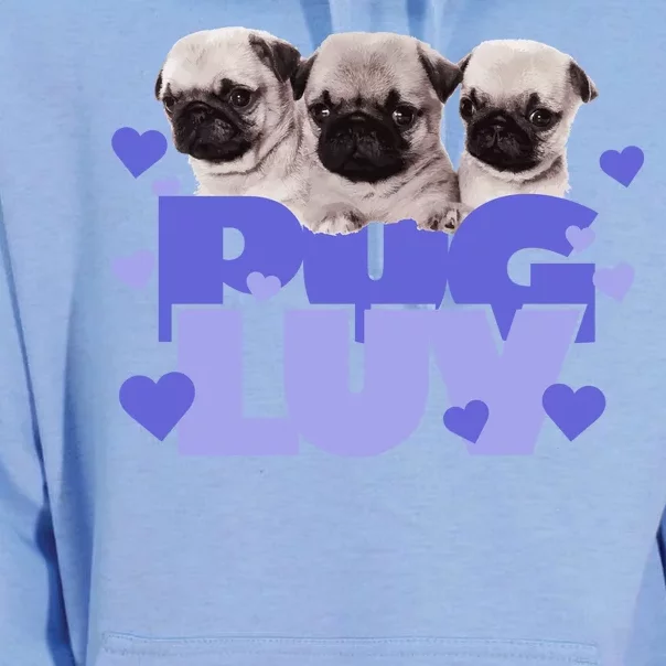 Pug Luv Unisex Surf Hoodie