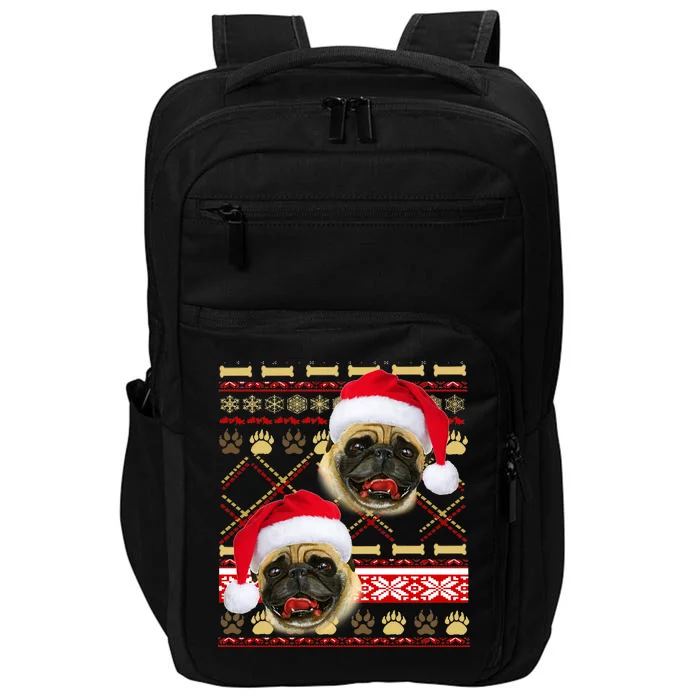 Pug Ugly Christmas Sweater Impact Tech Backpack