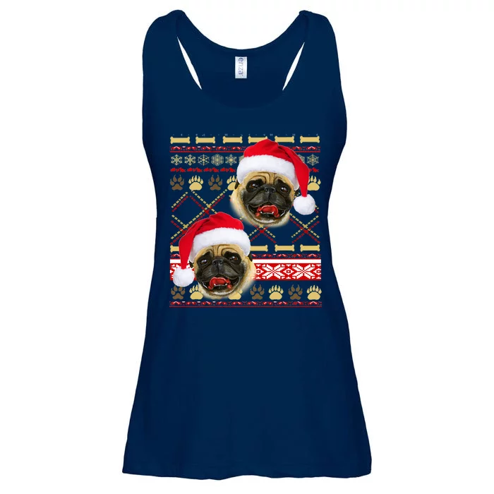 Pug Ugly Christmas Sweater Ladies Essential Flowy Tank