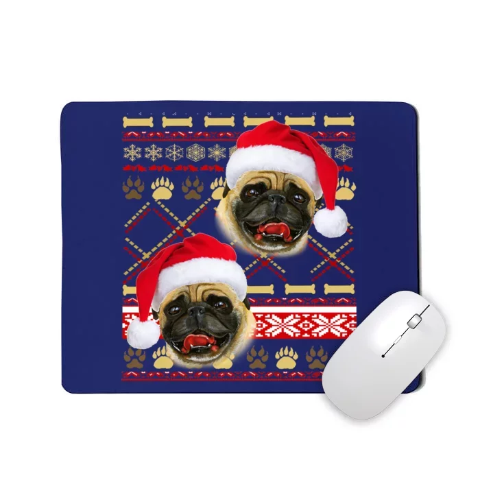 Pug Ugly Christmas Sweater Mousepad