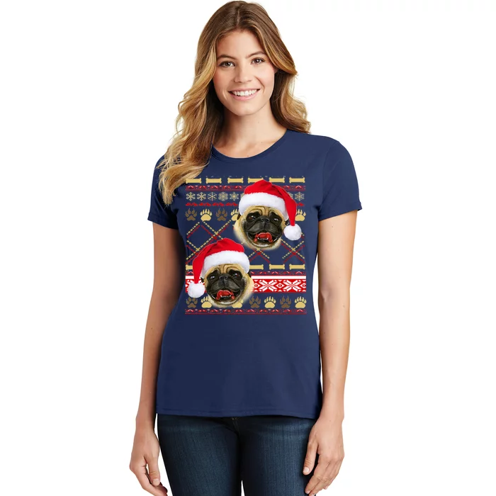 Pug Ugly Christmas Sweater Women's T-Shirt