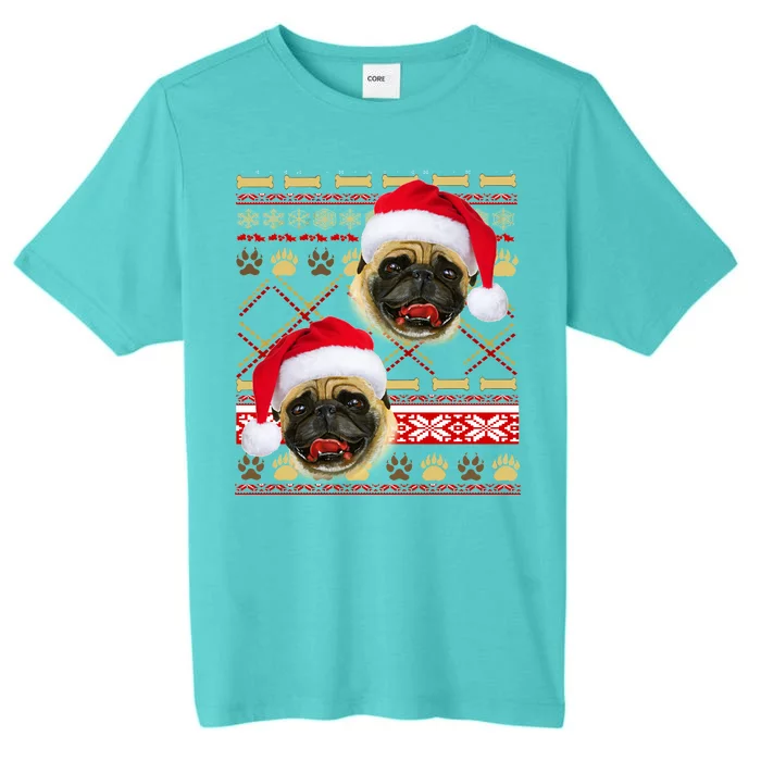 Pug Ugly Christmas Sweater ChromaSoft Performance T-Shirt