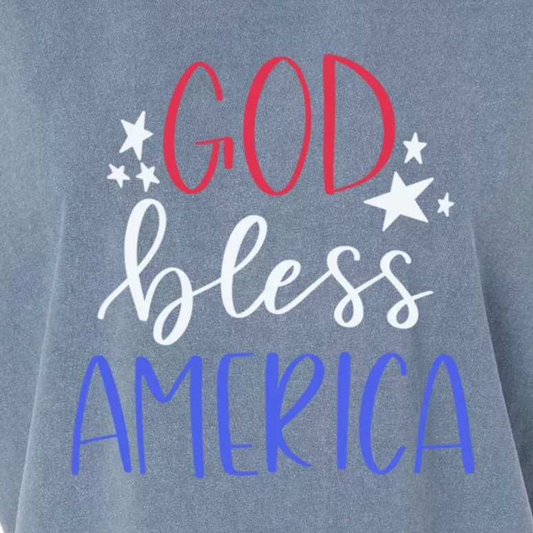 Patriotic Usa Gift God Bless America Great Gift Garment-Dyed Women's Muscle Tee