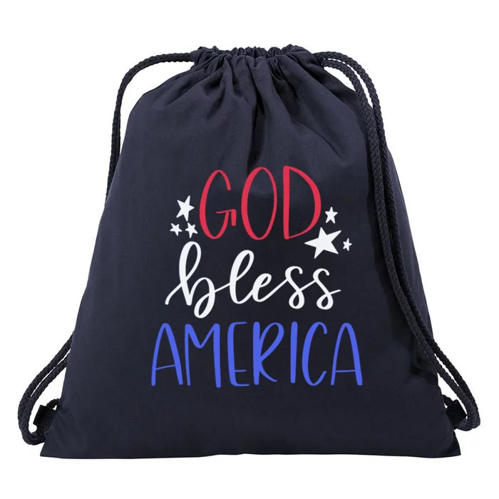 Patriotic Usa Gift God Bless America Great Gift Drawstring Bag